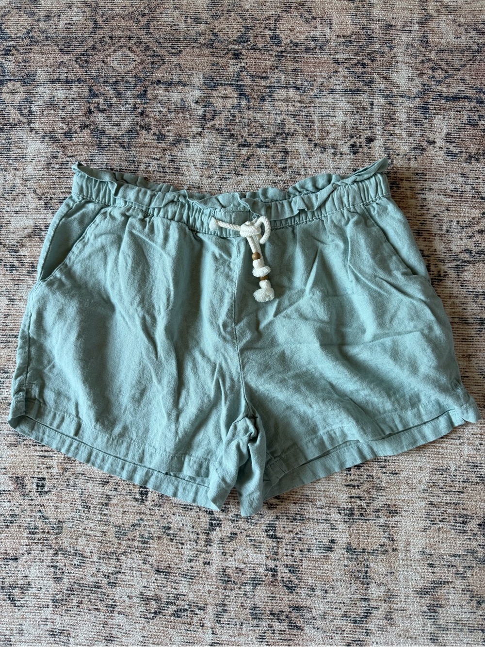 Hang Ten Sage Green High-Waist Drawstring Women's Shorts